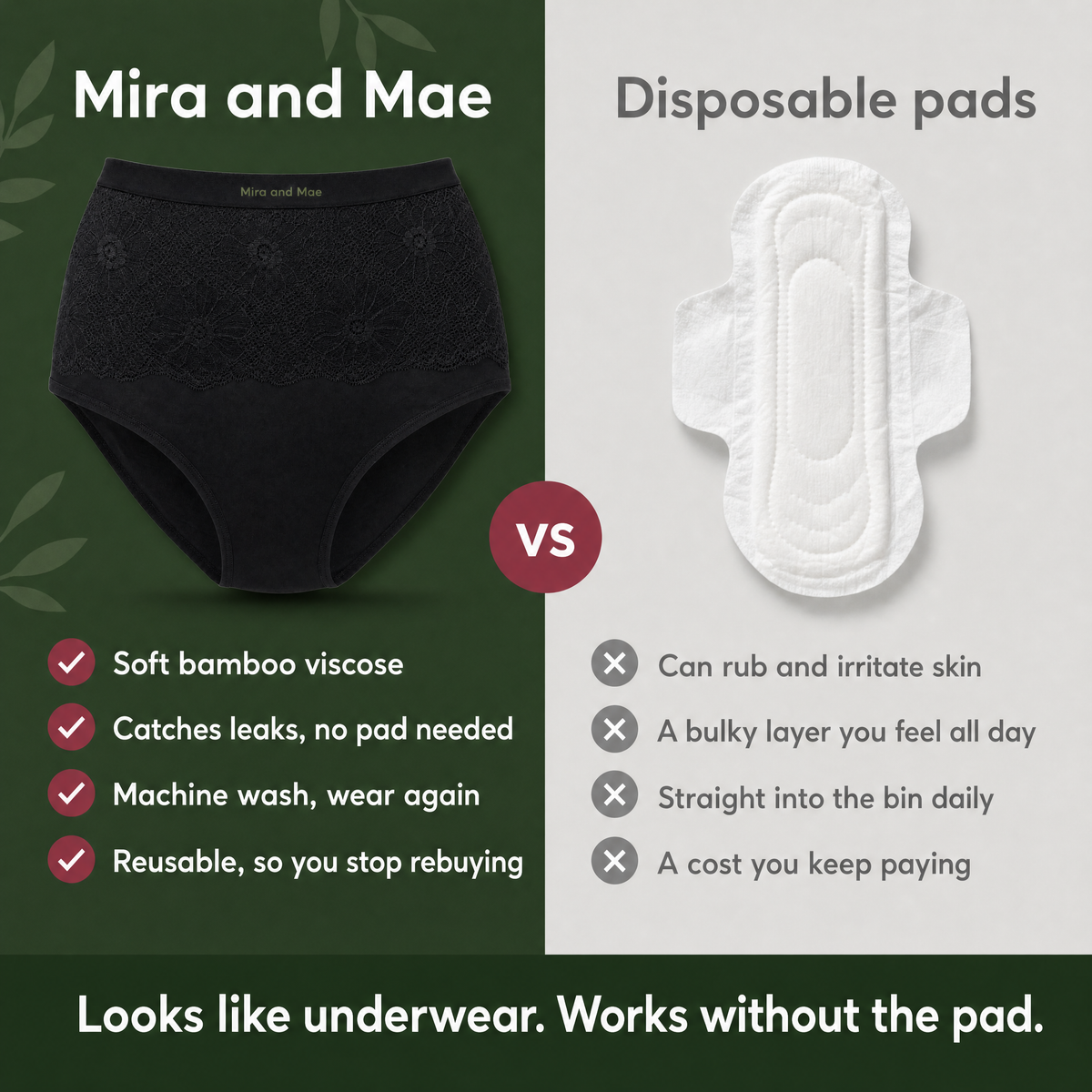 Mira and Mae's Bamboo Leakproof Underwear